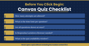 canvas quiz strategy timed assessment attempt settings university student