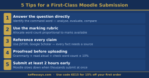 tips for first class moodle submission
