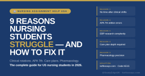 nursing assignment help in USA student stressed with clinical notes and textbooks