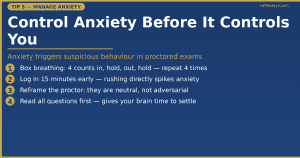 proctored exam anxiety management techniques for students
