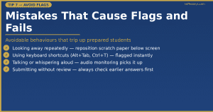 common mistakes that cause proctored exam flags and fails
