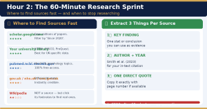 how to research an essay quickly google scholar 60 minute sprint sources