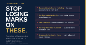 writing reviews common mistakes university students avoid losing marks